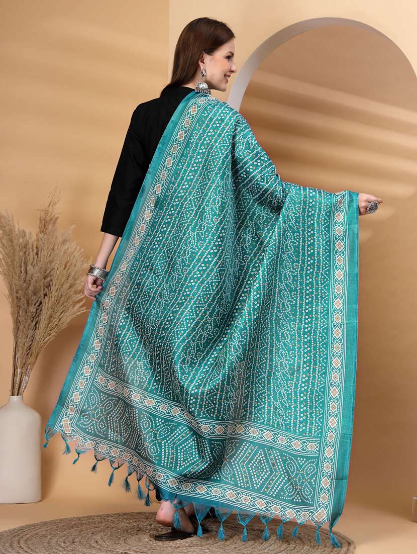 women bandhani printed dupatta - 22219872 -  Standard Image - 3