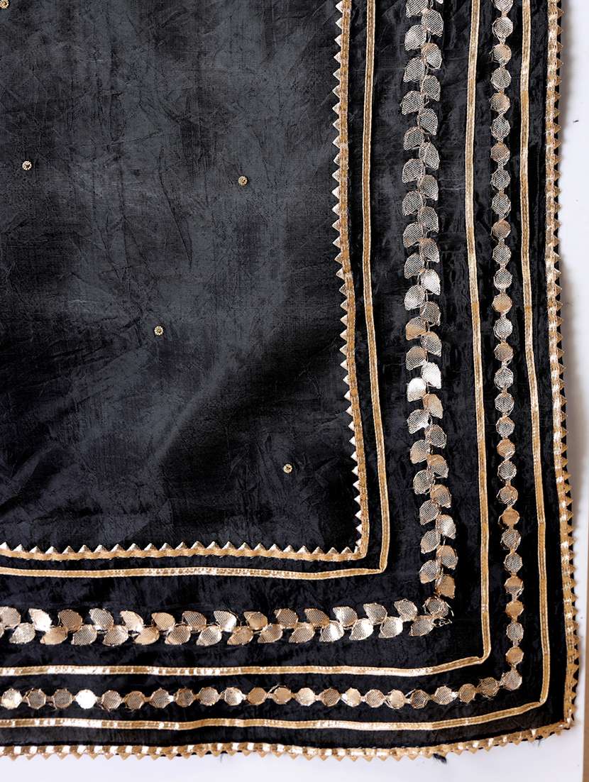 women solid with work gota work dupatta - 22219875 -  Standard Image - 5