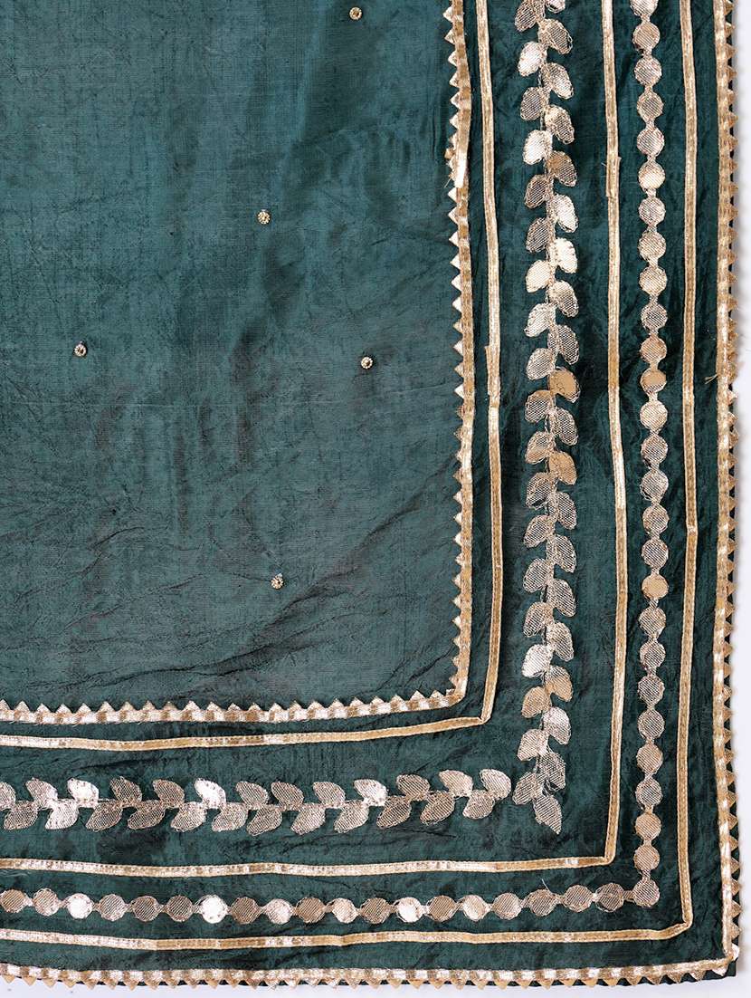 women solid with work gota work dupatta - 22219876 -  Standard Image - 5