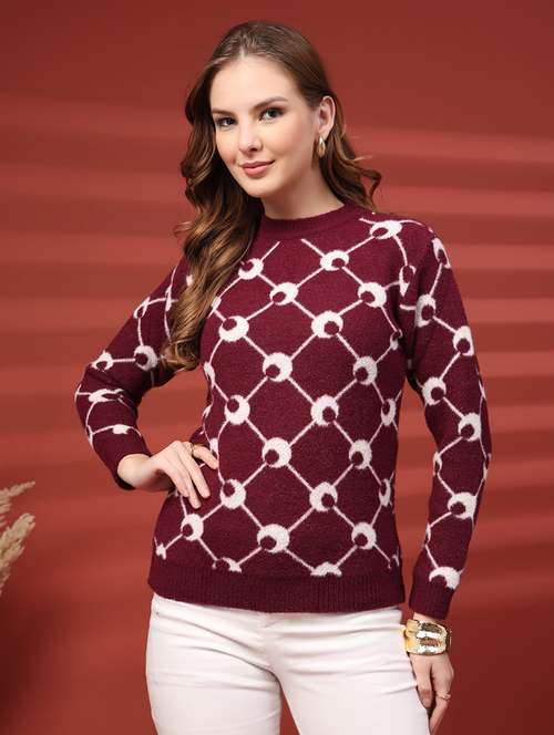 women self design long sleeve pullover - 22219885 -  Standard Image - 0