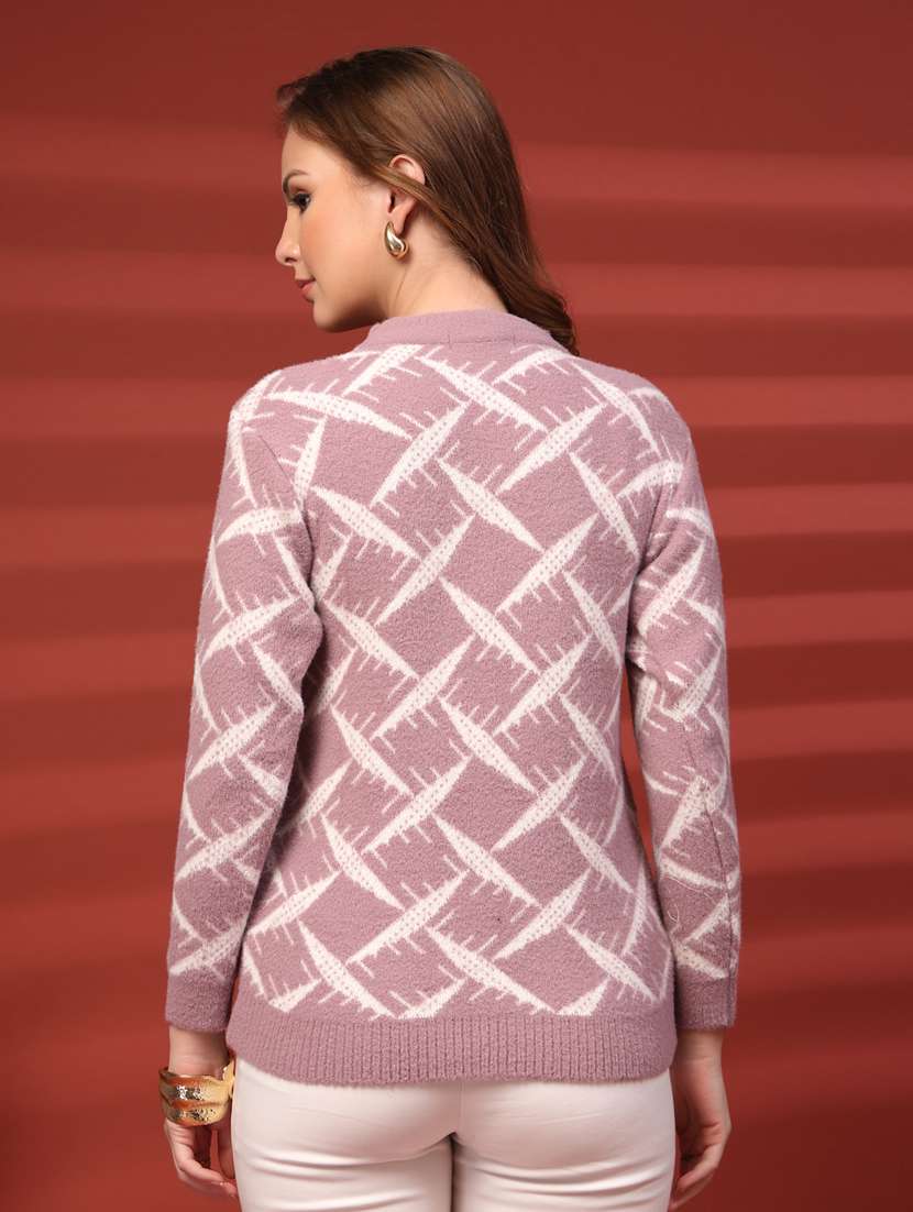 women self design long sleeve pullover - 22219887 -  Standard Image - 3