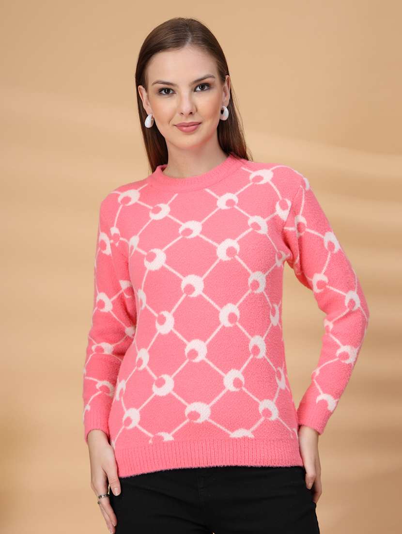 women self design long sleeve pullover