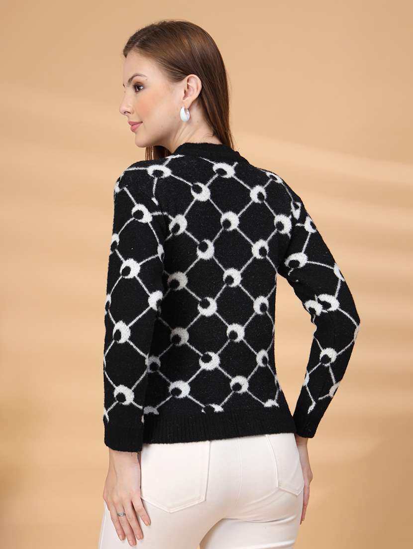 women self design long sleeve pullover - 22219893 -  Standard Image - 3