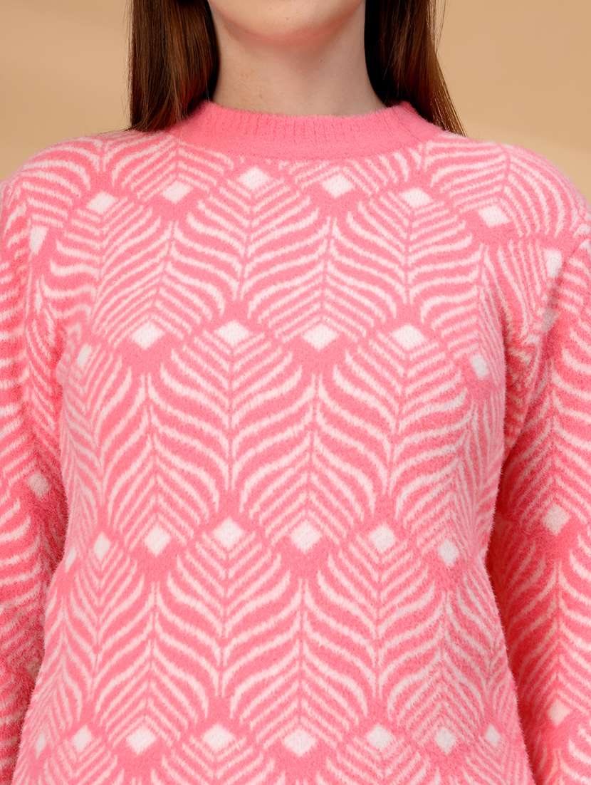 women self design long sleeve pullover - 22219894 -  Standard Image - 5