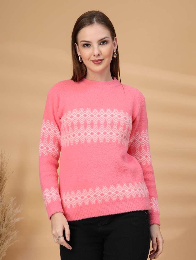 women self design long sleeve pullover