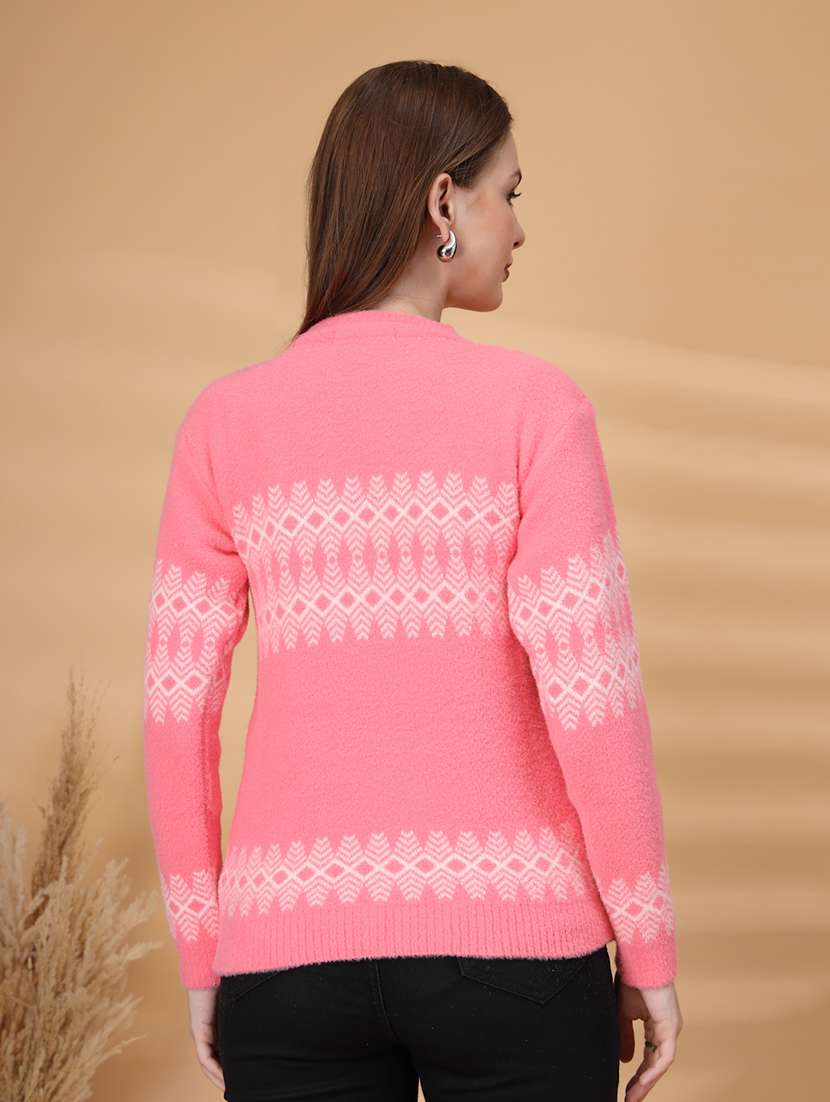 women self design long sleeve pullover - 22219896 -  Standard Image - 3