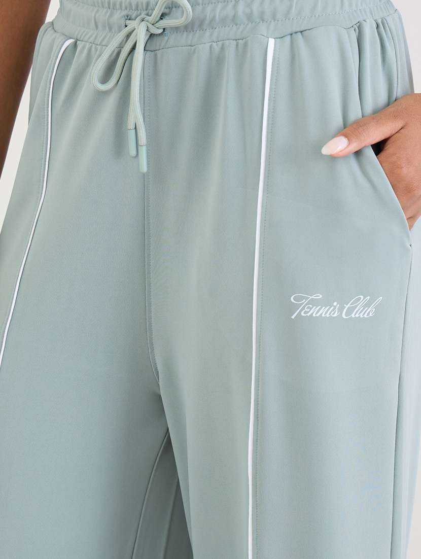 women solid high rise relaxed fit track pant - 22219924 -  Standard Image - 3