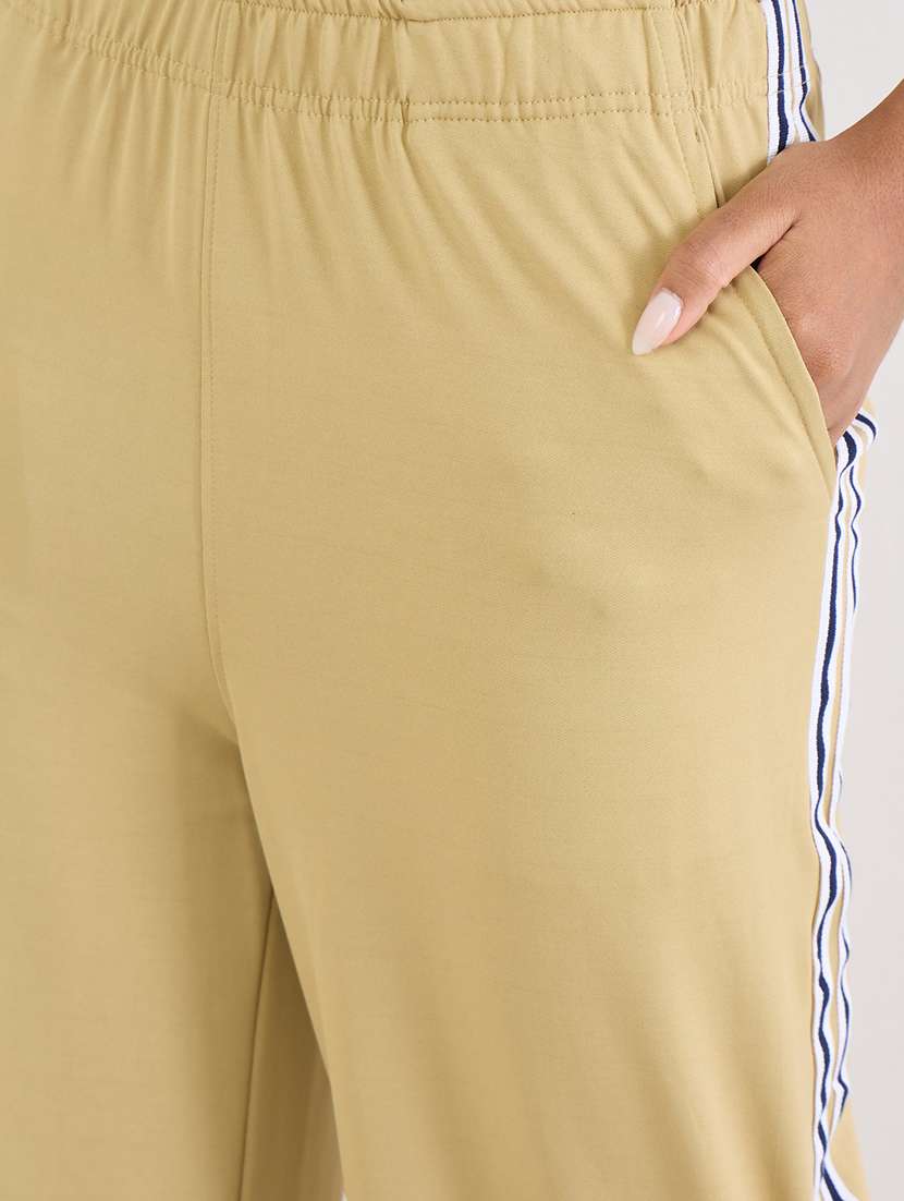 women solid high rise relaxed fit track pant - 22219926 -  Standard Image - 3