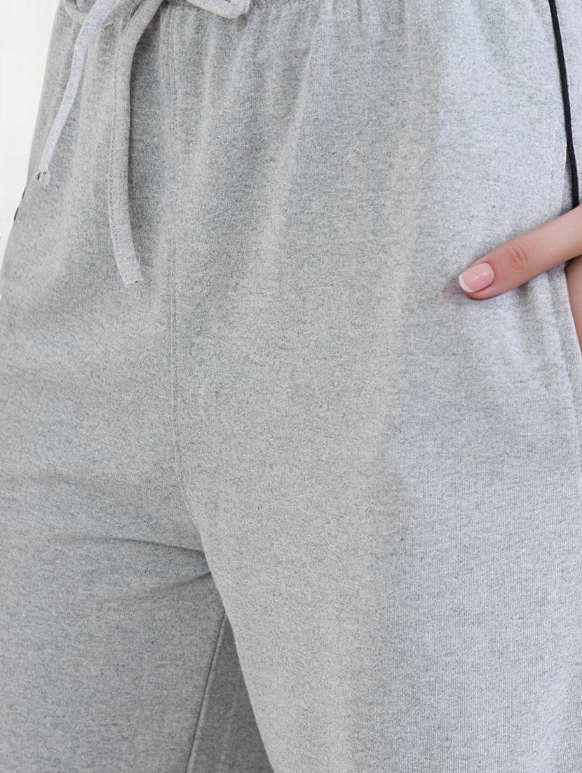 women solid high rise relaxed fit track pant - 22219927 -  Standard Image - 3