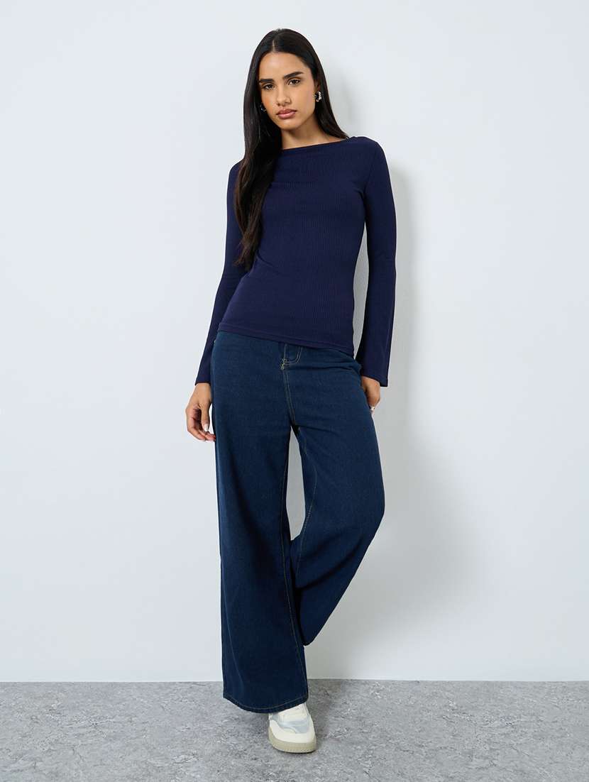 women solid bell sleeve straight top - 22219957 -  Standard Image - 3