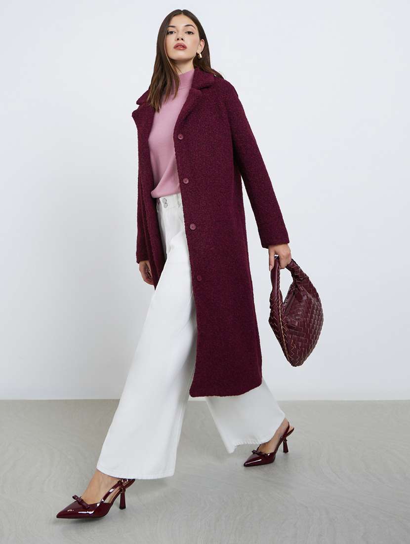 women solid long sleeve trench coat - 22219968 -  Zoom Image - 0