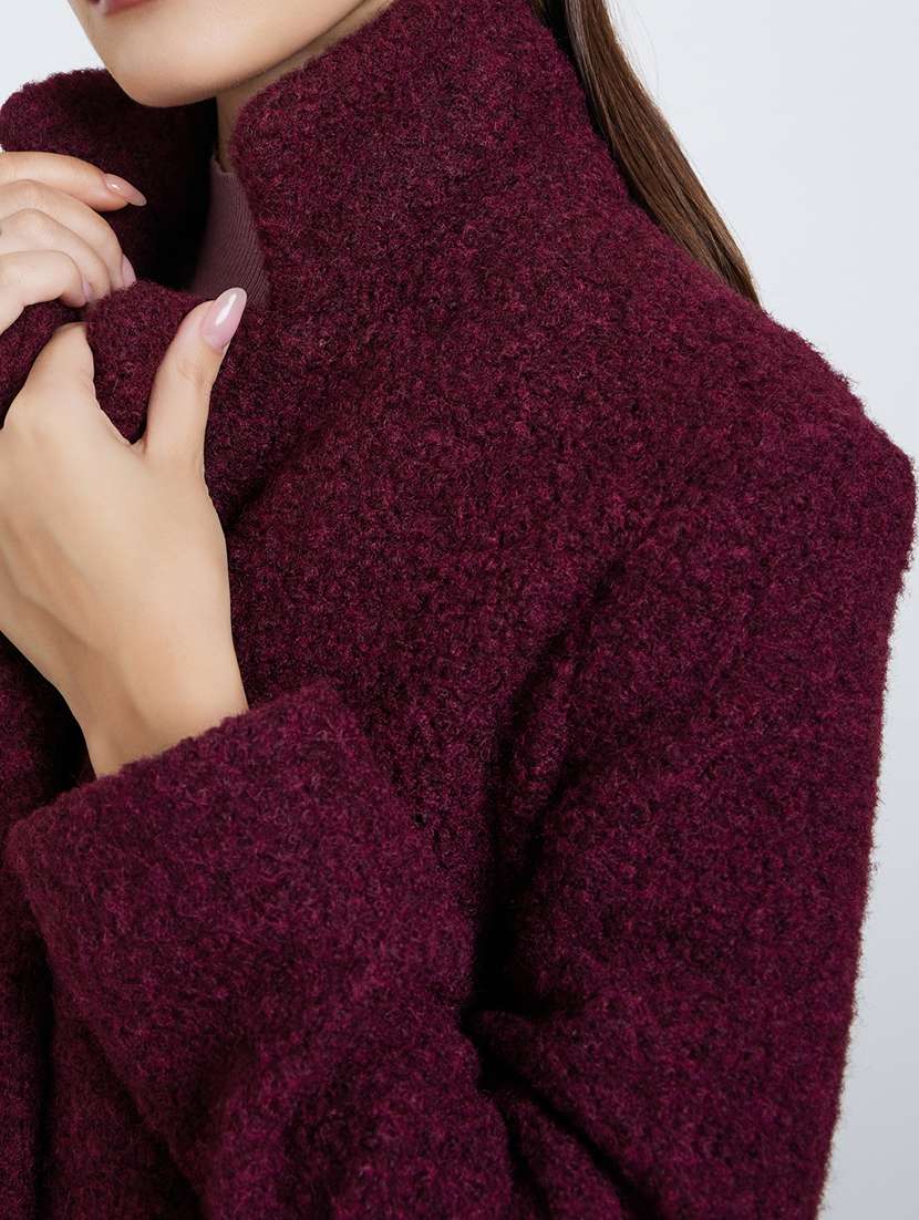 women solid long sleeve trench coat - 22219968 -  Standard Image - 3