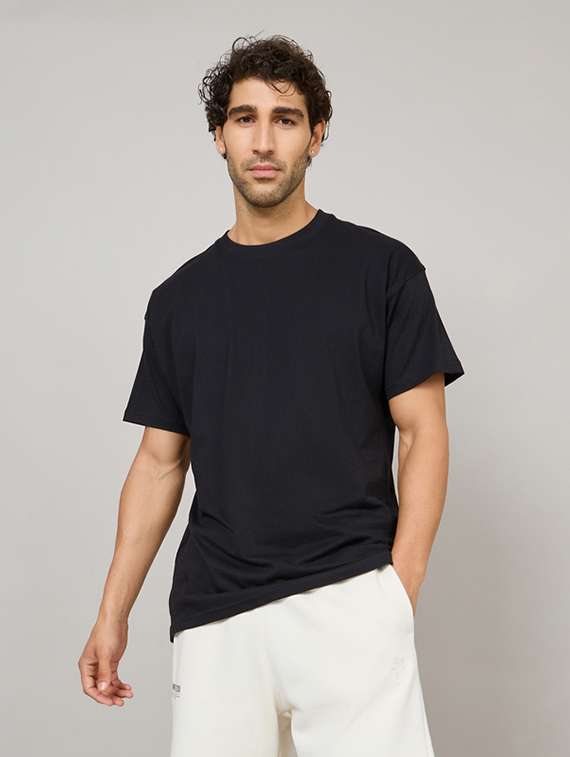 men back print short sleeve oversized t-shirt