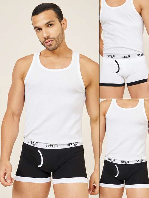 men pack of 2 solid trunk briefs - 22220072 -  Standard Image - 0