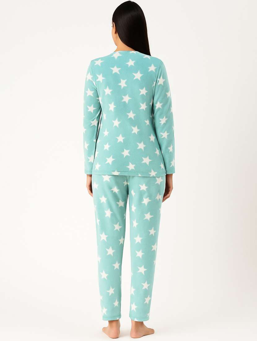 women printed nightwear pyjama set - 22220080 -  Standard Image - 3