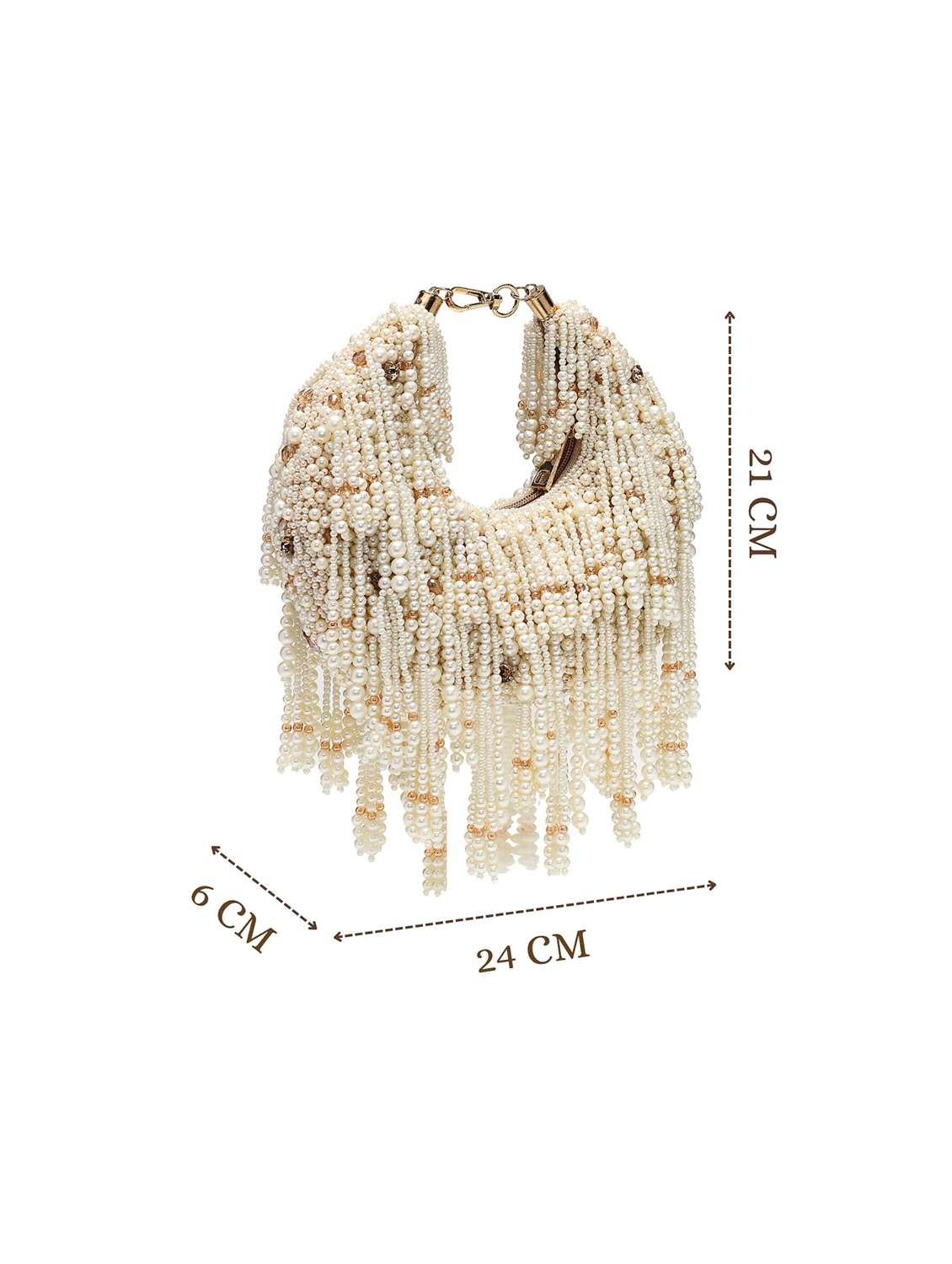 women off white embellished clutch  - 22220156 -  Standard Image - 3