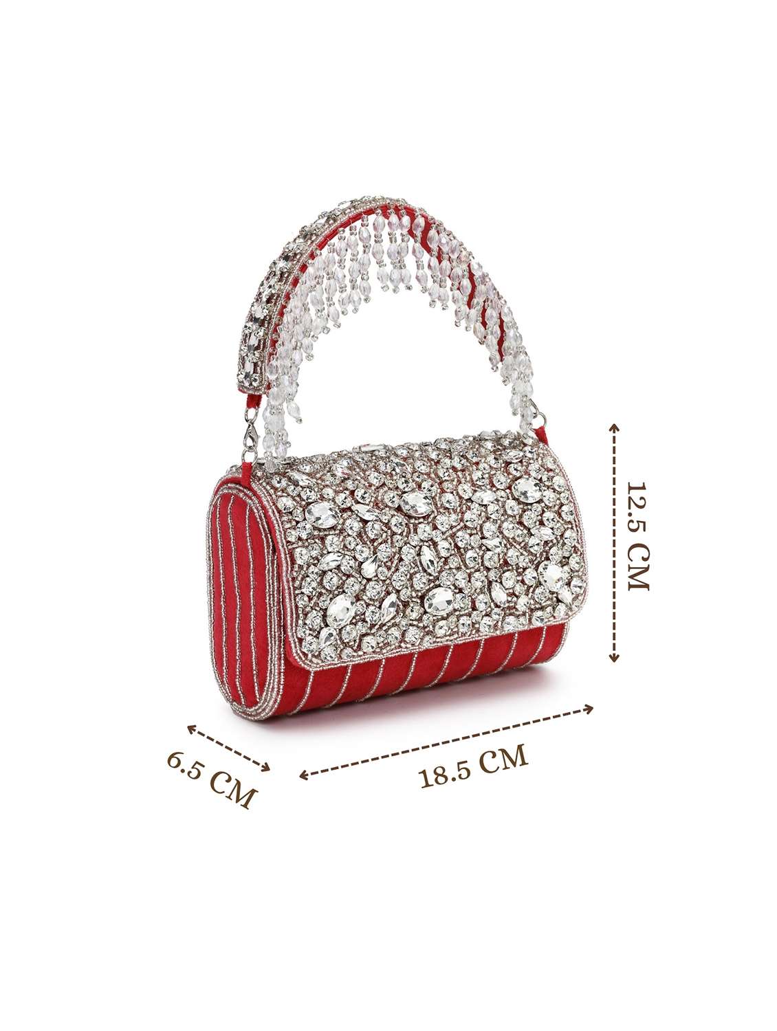  pink embellished party clutch with handle - 22220170 -  Standard Image - 3