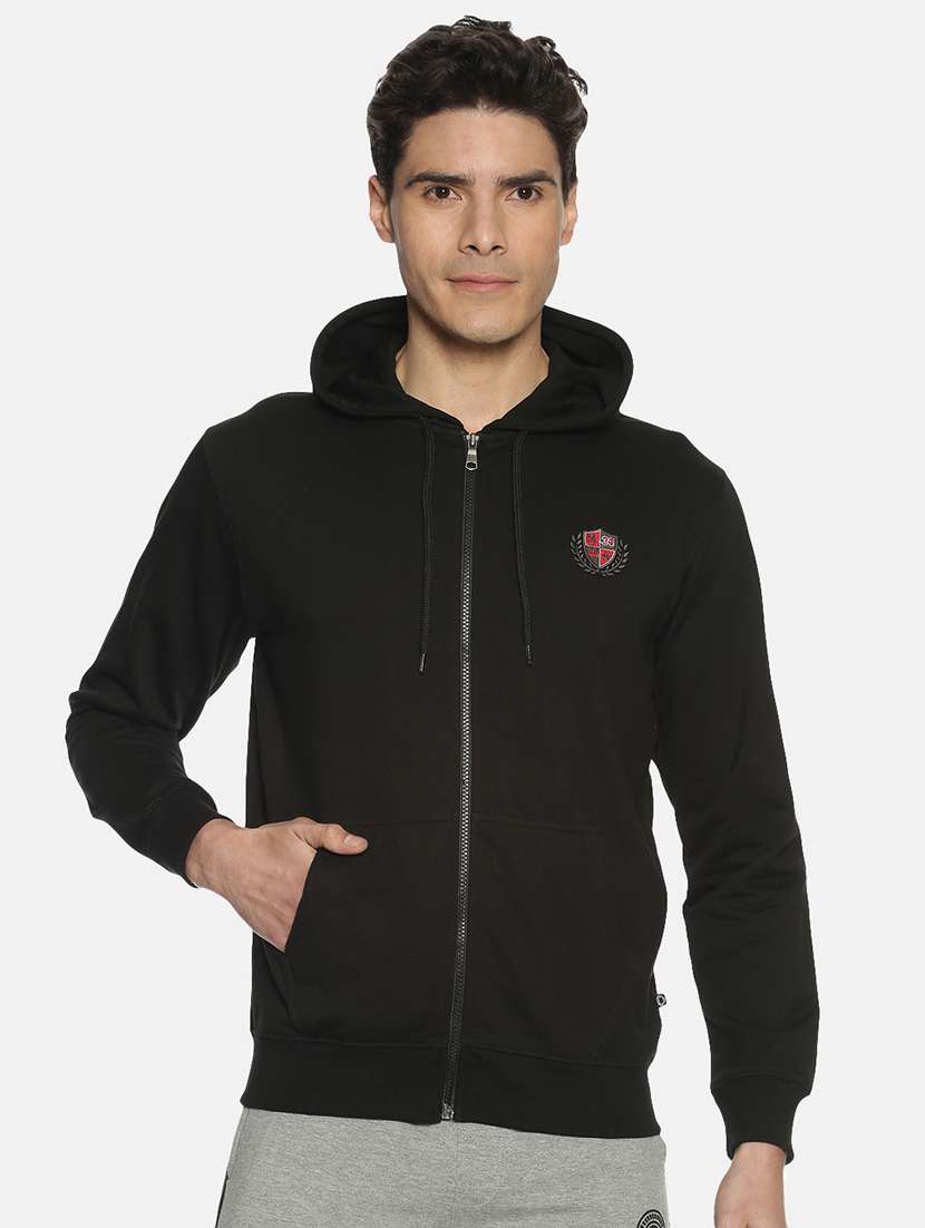 men solid long sleeve regular fit sweatshirt