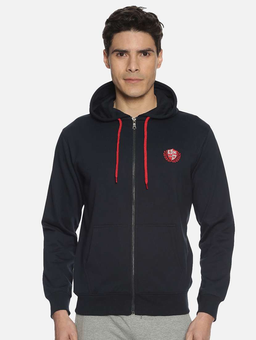 men solid long sleeve regular fit sweatshirt