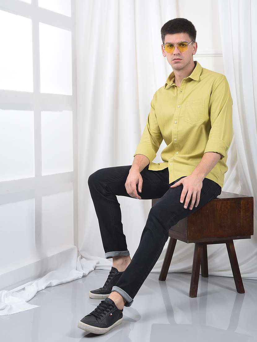 men plain mid rise full length jeans - 22220202 -  Standard Image - 5