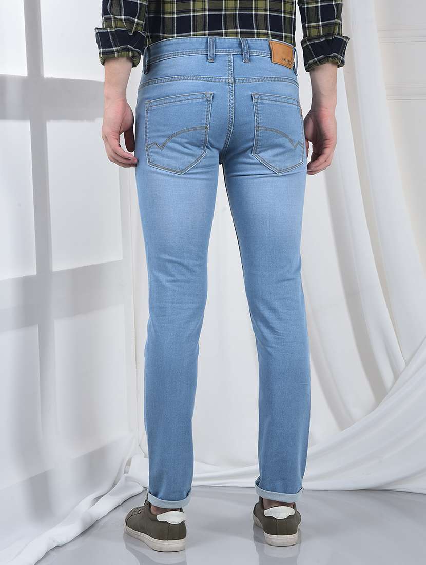 men washed mid rise full length jeans - 22220204 -  Standard Image - 3