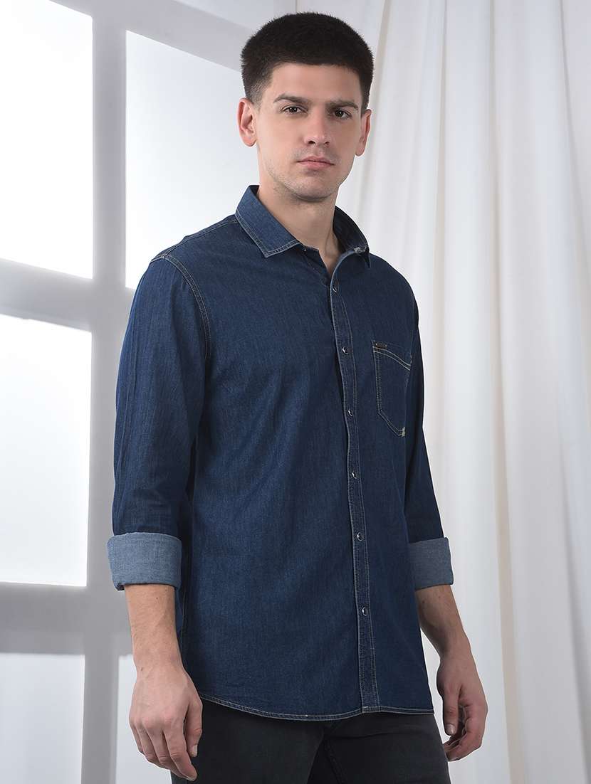 men solid long sleeve regualr fit casual shirt - 22220216 -  Standard Image - 3