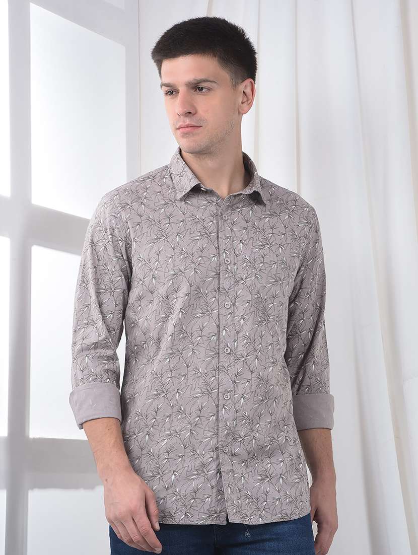 men printed long sleeve regualr fit casual shirt - 22220217 -  Standard Image - 3