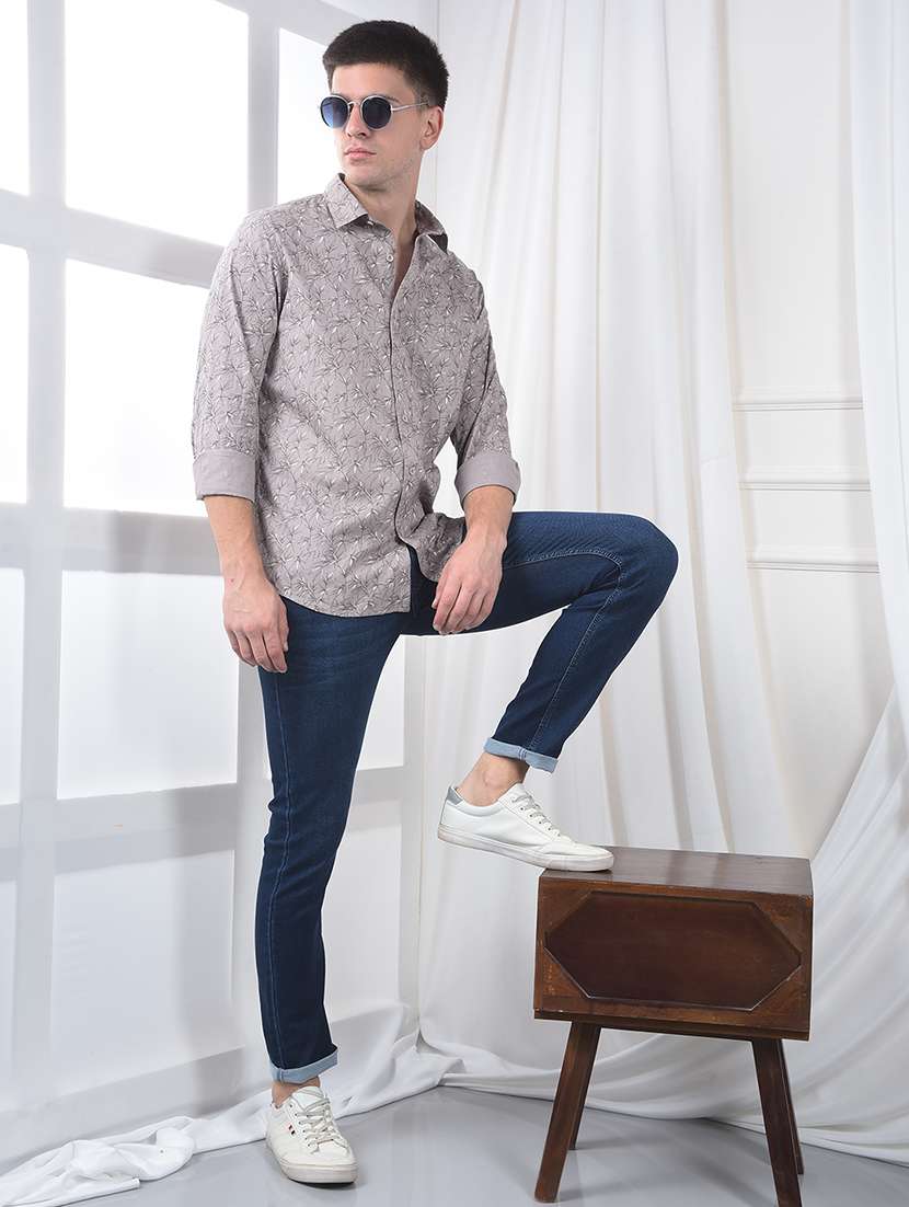 men printed long sleeve regualr fit casual shirt - 22220217 -  Standard Image - 5