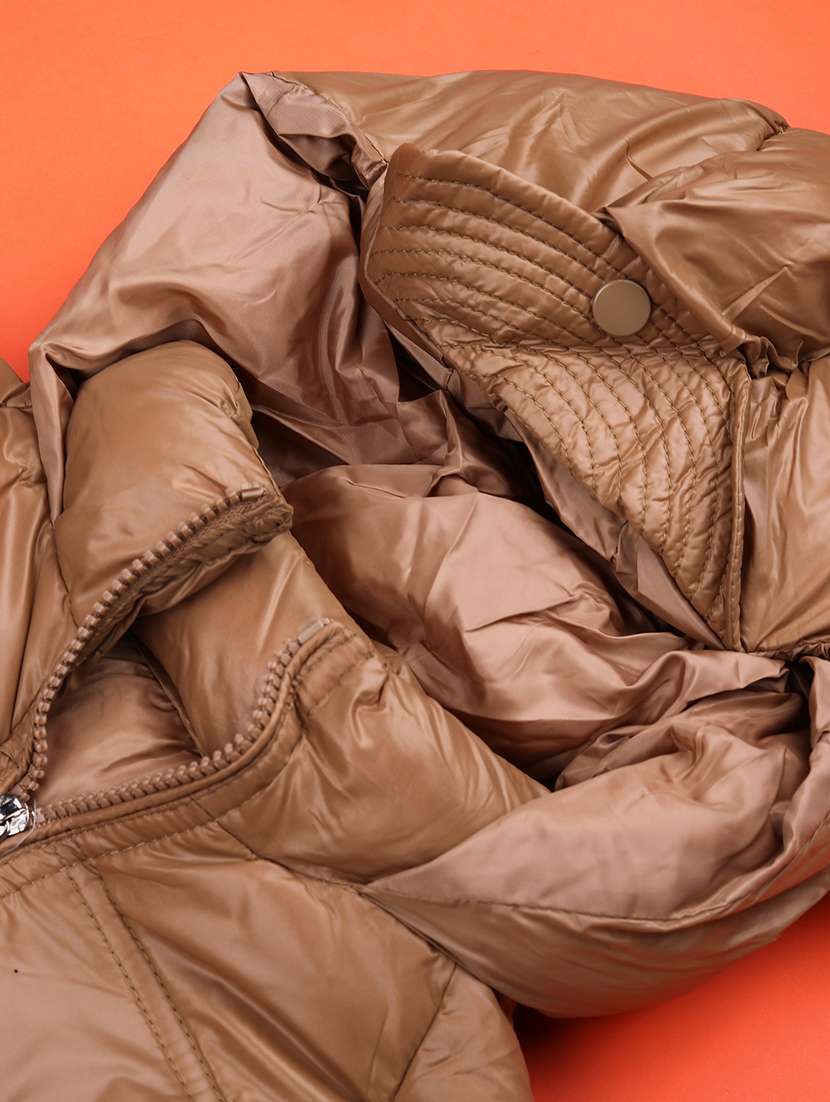 kids solid long sleeve hooded quilted jacket - 22220266 -  Standard Image - 3