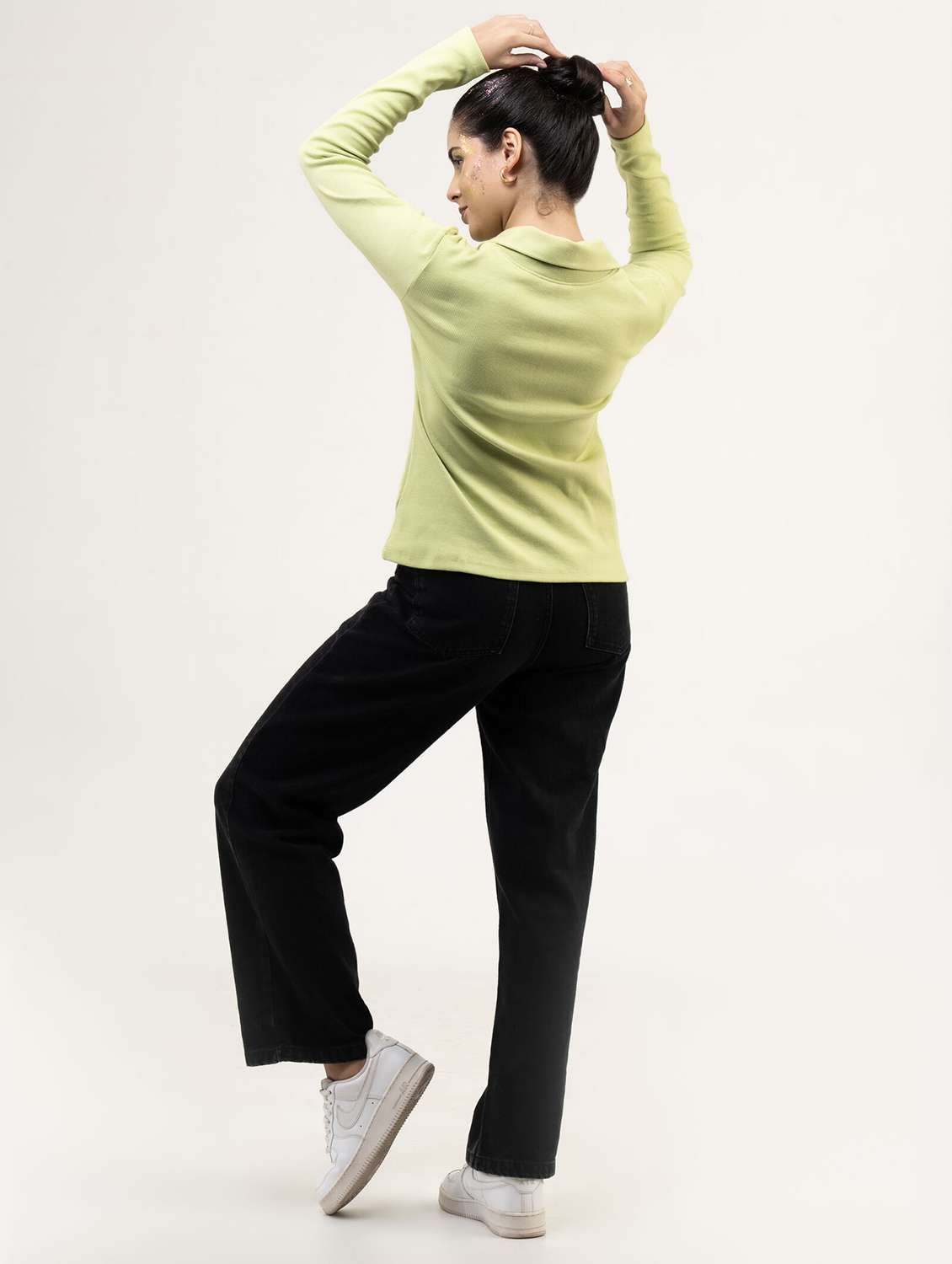 women soldi long sleeve collared straight top - 22220309 -  Standard Image - 5