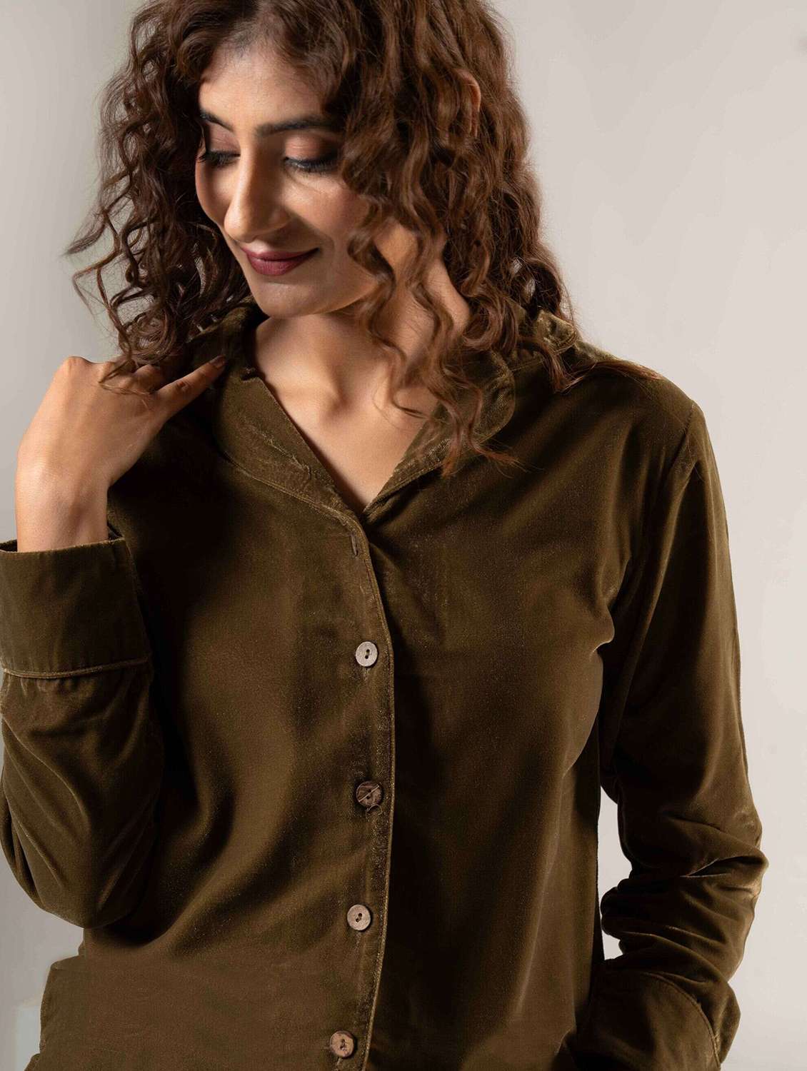 women solid nightwear pyjama set - 22220360 -  Standard Image - 5