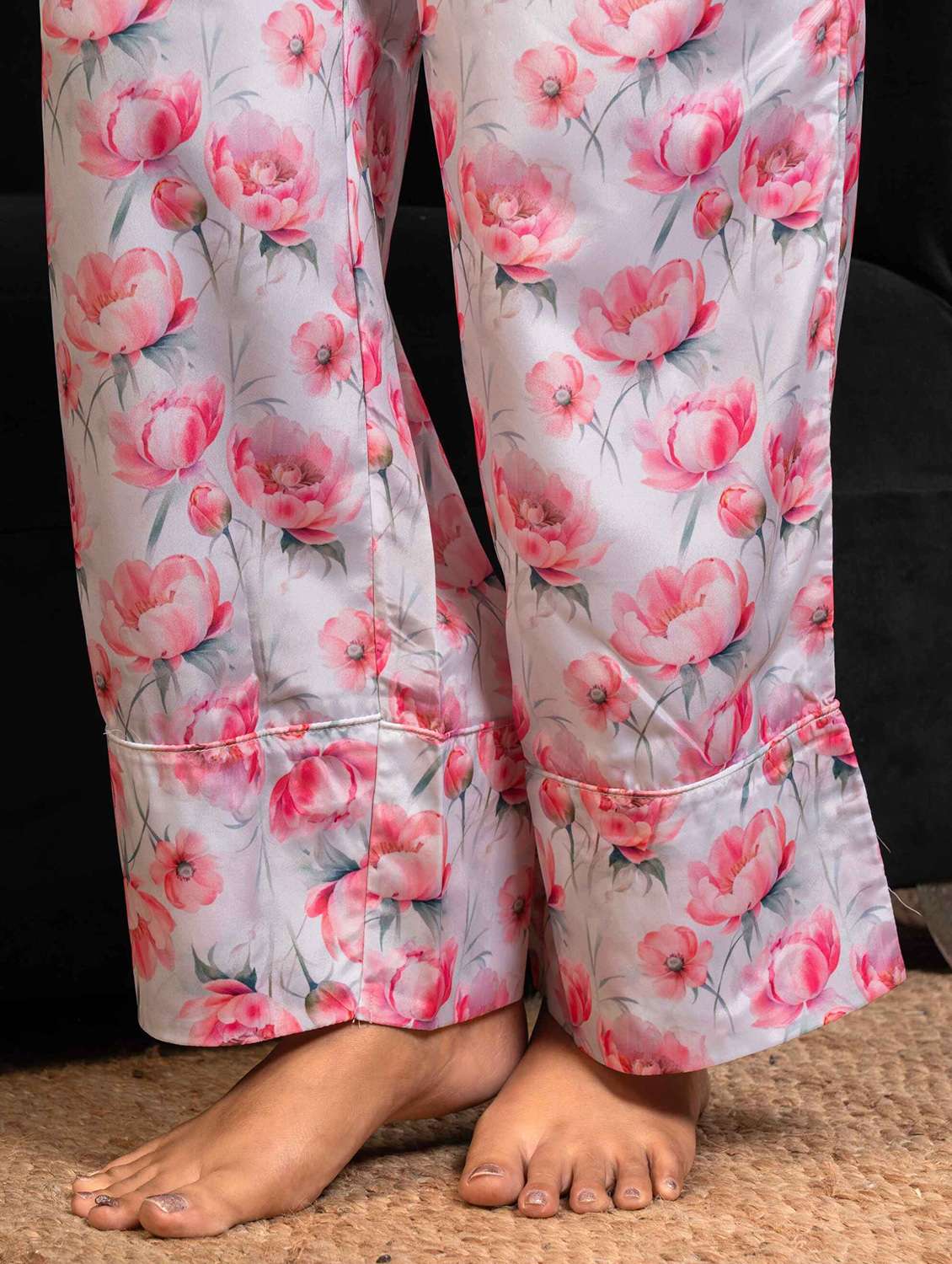 women printed nightwear pyjama set - 22220382 -  Standard Image - 5