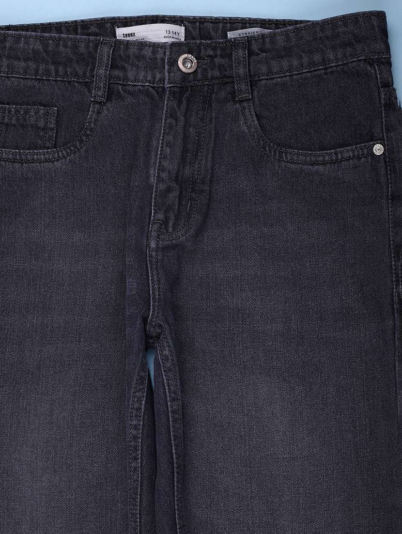 boys solid mid rise slim fit jean - 22220385 -  Standard Image - 3