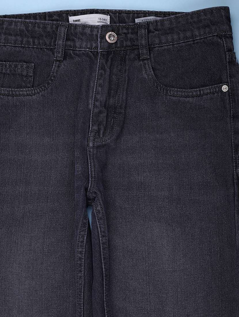 boys solid mid rise slim fit jean - 22220385 -  Standard Image - 3