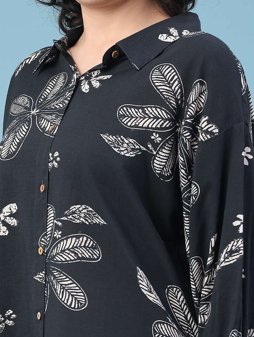 women floral print collared shirt - 22222954 -  Standard Image - 5