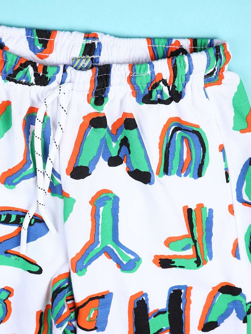 boy white cotton blend combo co-ords set - 22222967 -  Standard Image - 3