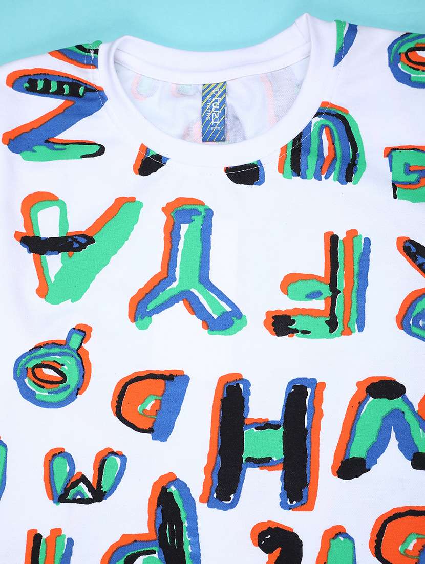 boy white cotton blend combo co-ords set - 22222967 -  Standard Image - 5