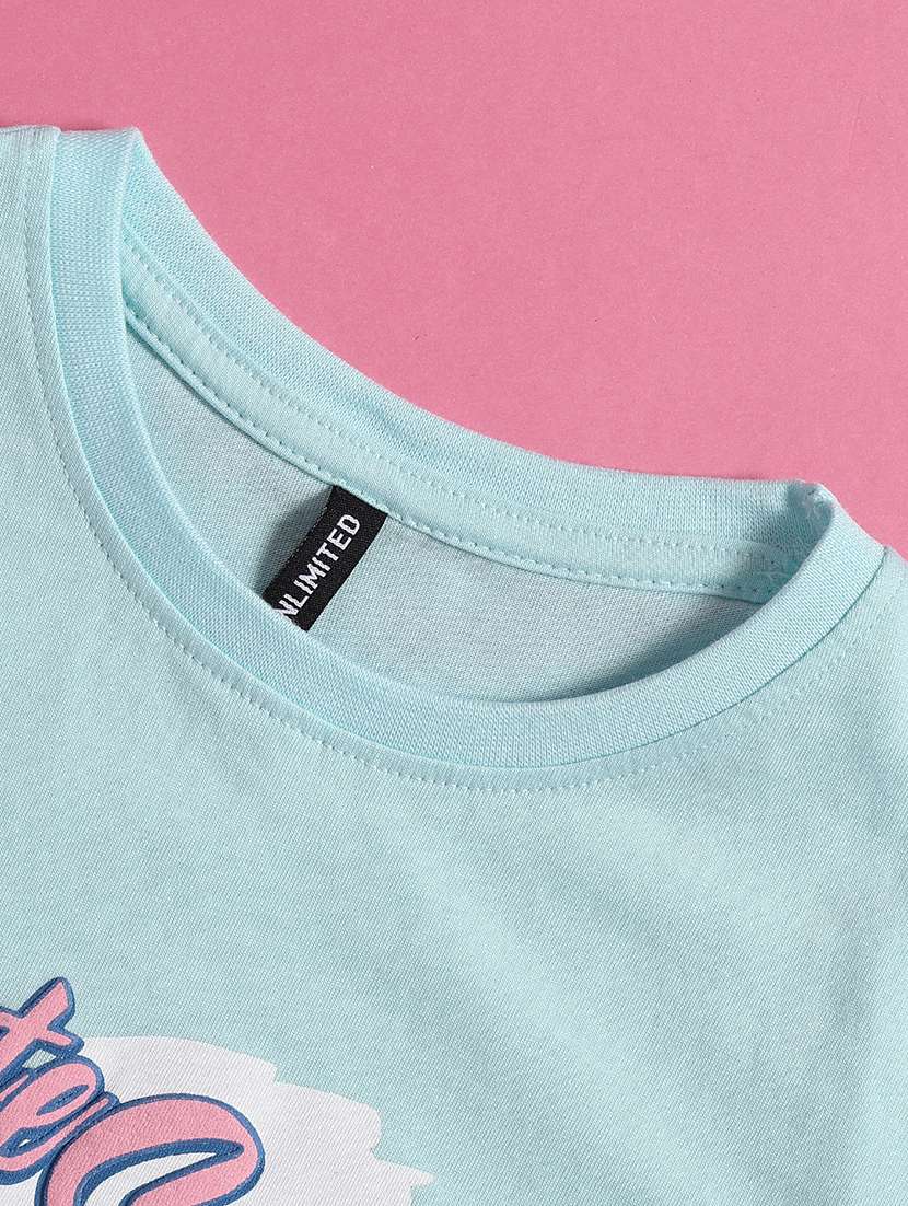 girls light blue cotton tee - 22222980 -  Standard Image - 3