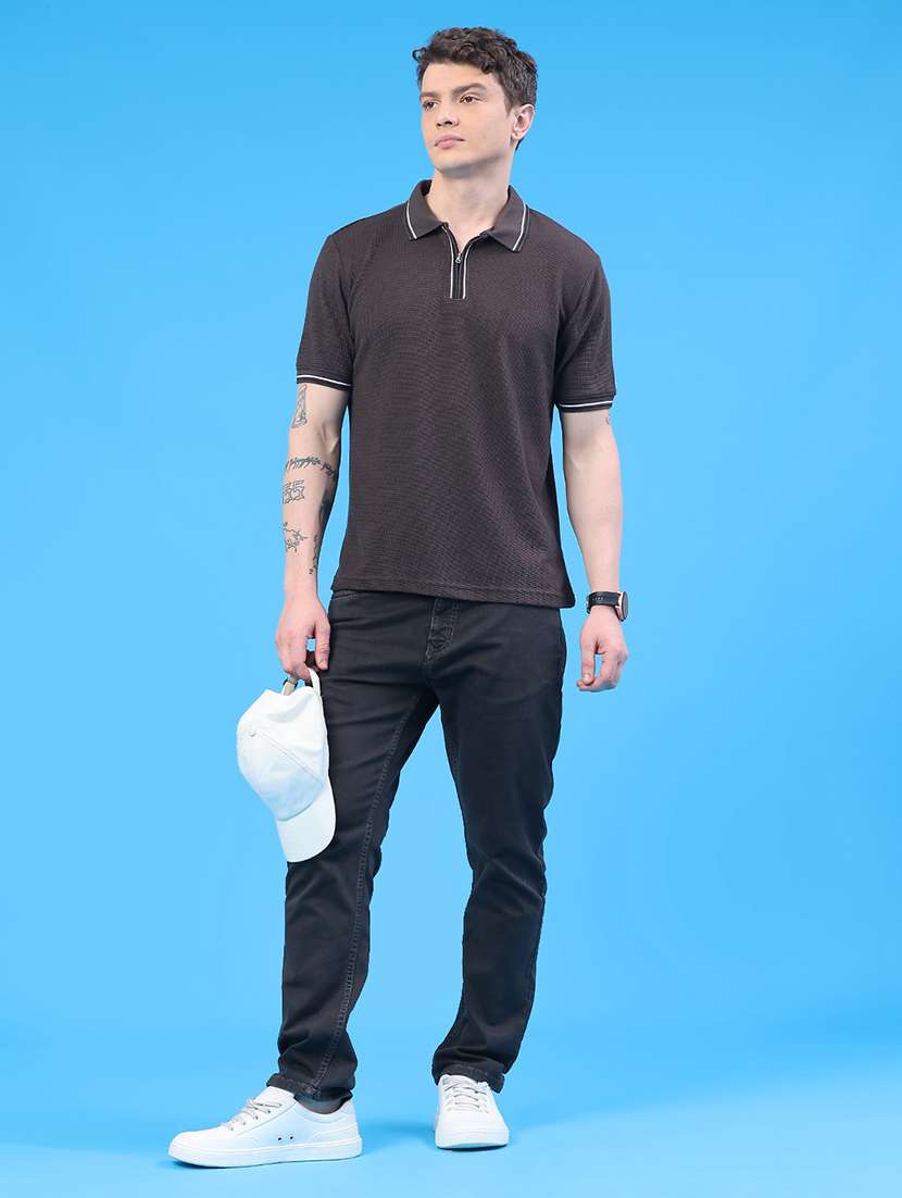 men solid short sleeve regular fit polo t-shirt - 22222988 -  Standard Image - 5