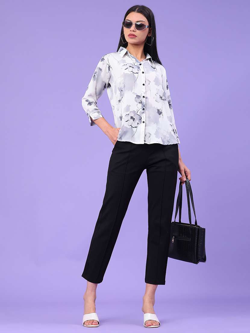 women floral print collared neck top  - 22222993 -  Standard Image - 5