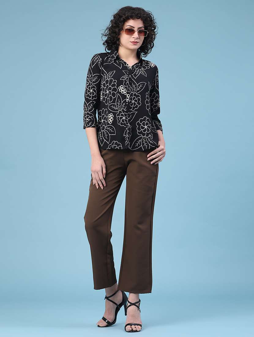 women embroidered collared shirt  - 22223010 -  Standard Image - 5