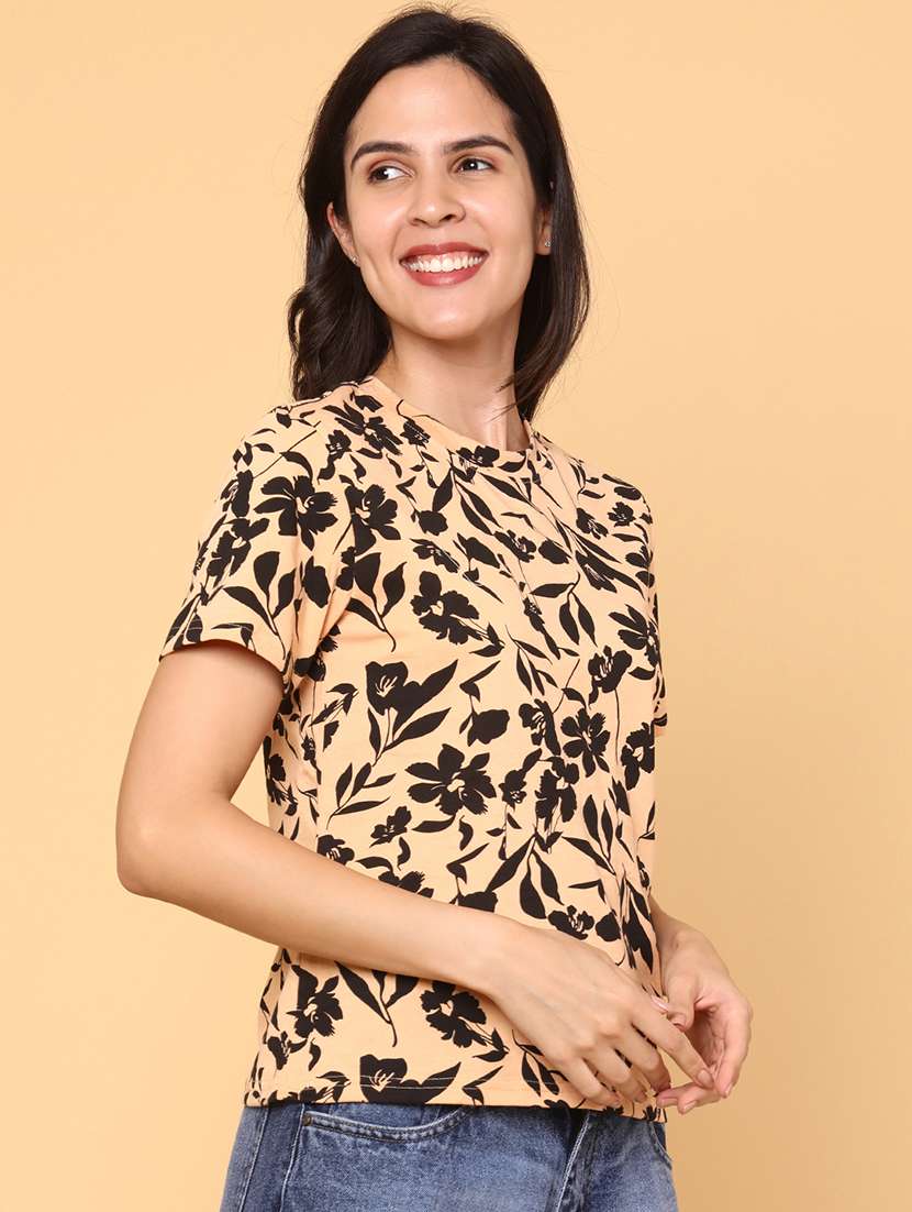 women printed short sleeve t-shirt