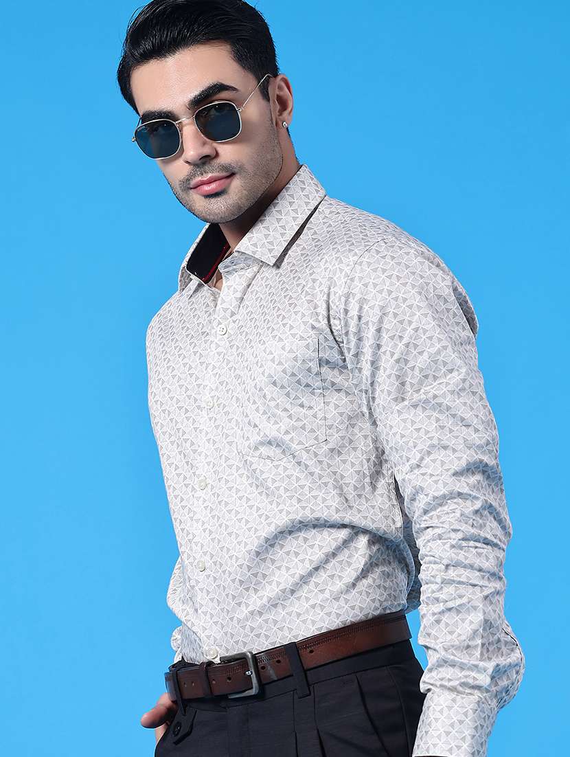 white cotton formal shirt