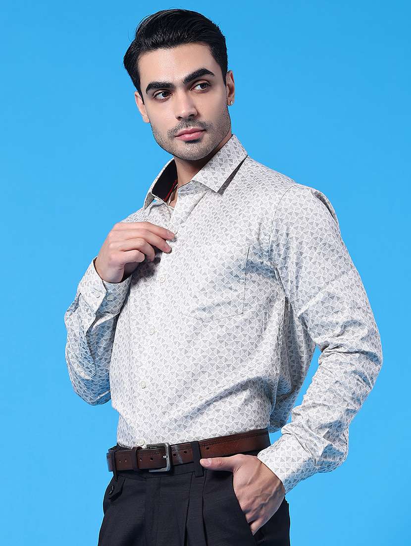 white cotton formal shirt - 22223087 -  Standard Image - 3