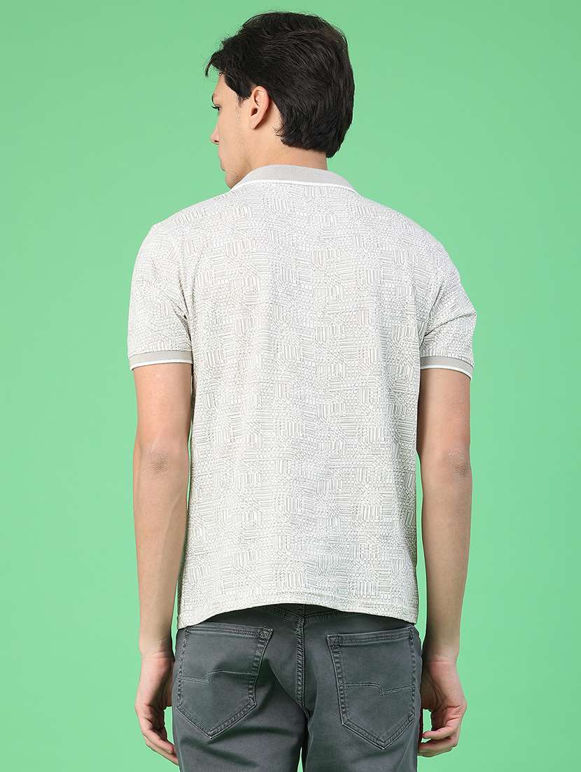 men printed short sleeve regular fit polo t-shirt - 22223101 -  Standard Image - 3