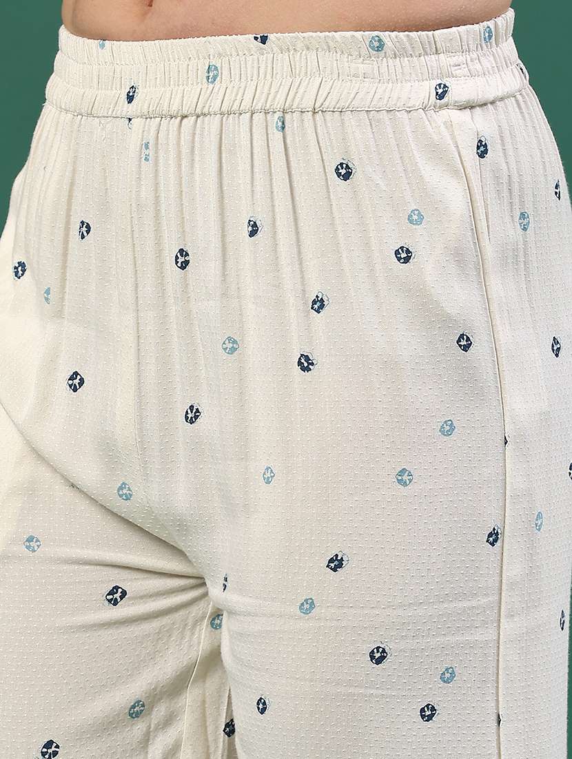 women printed three quarter sleeve shirt & trouser co-ord set - 22223104 -  Standard Image - 5