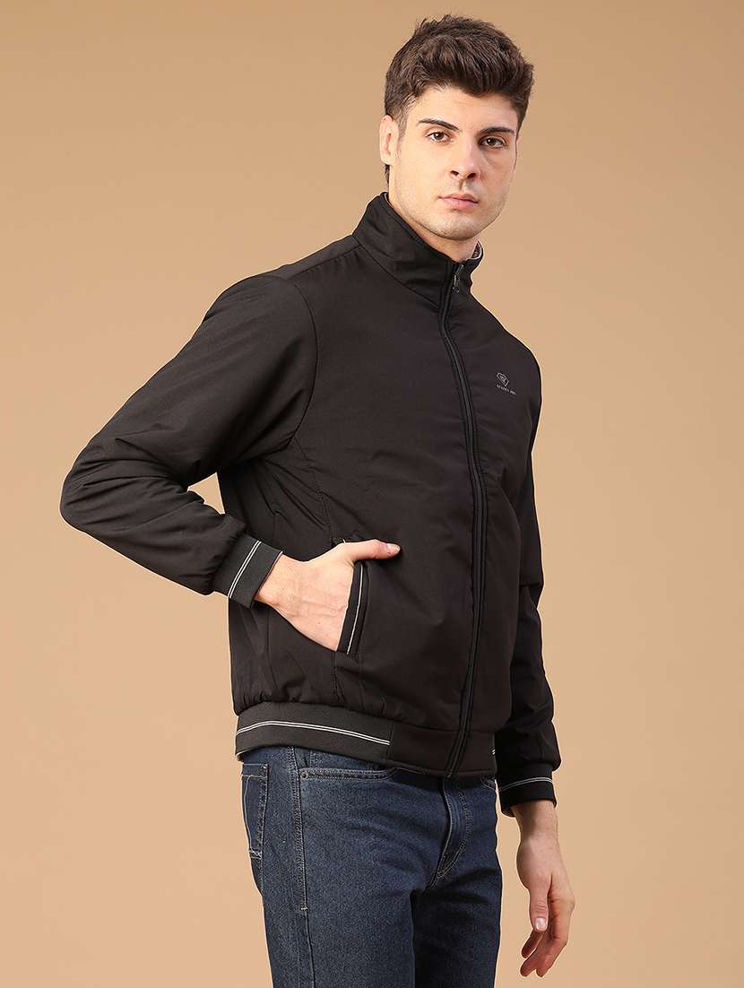 men solid long sleeve reversible bomber jacket - 22223141 -  Standard Image - 3