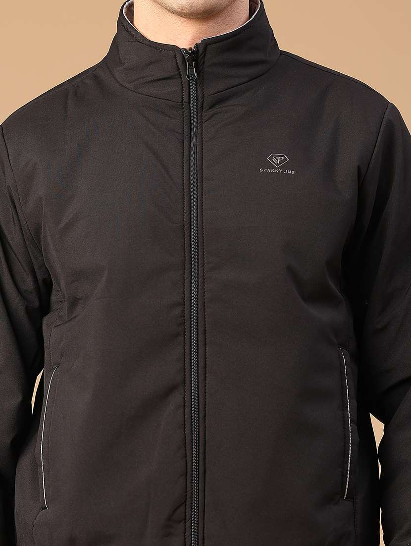 men solid long sleeve reversible bomber jacket - 22223141 -  Standard Image - 5