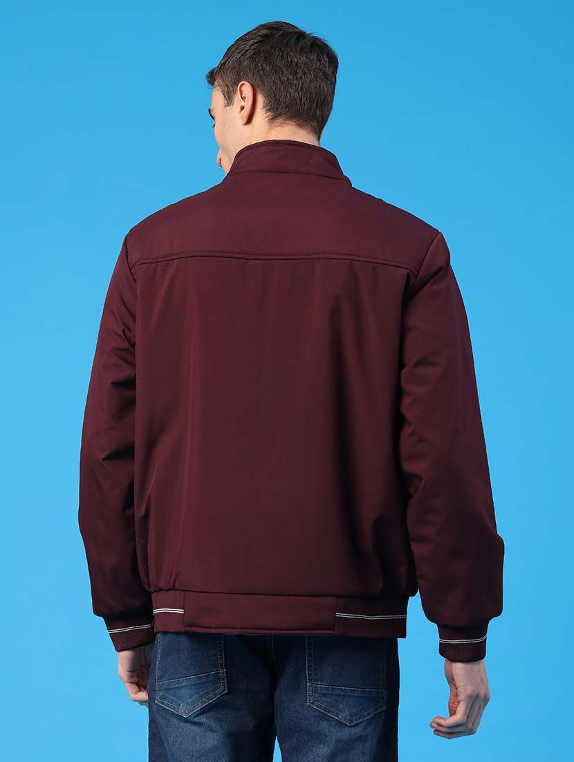 men solid long sleeve reversible bomber jacket - 22223142 -  Standard Image - 3