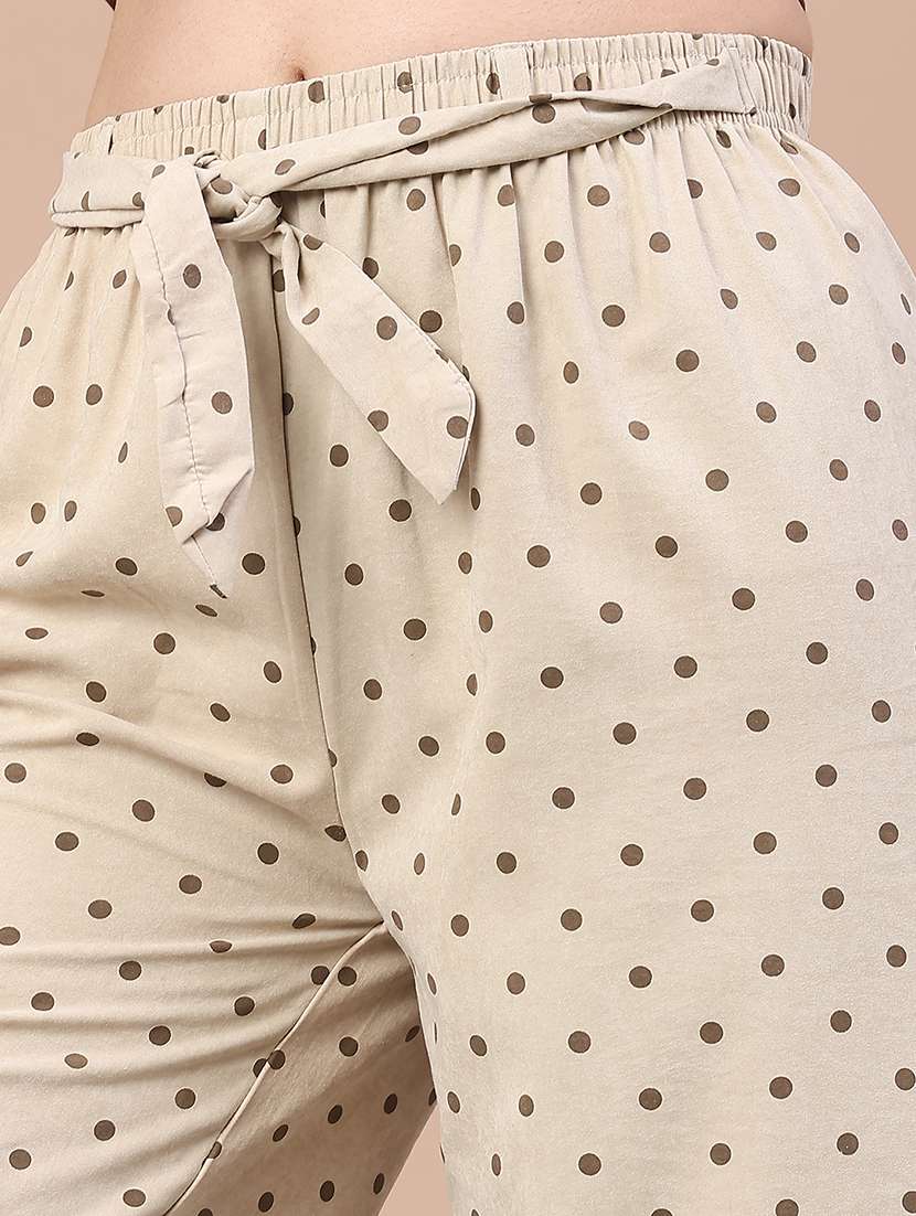 women polka dot mid rise culottes trouser - 22223143 -  Standard Image - 5